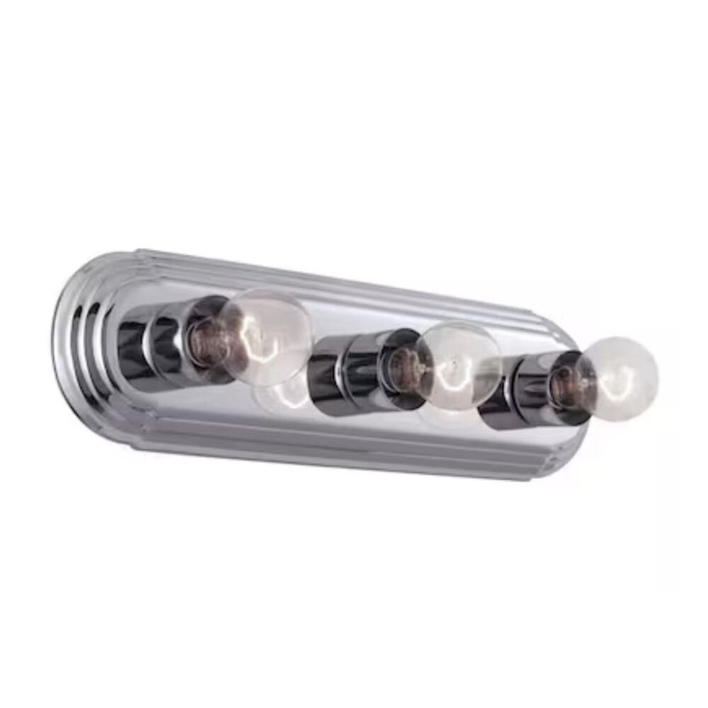 Project Source 3-Light Vanity Bar 0606190 Chrome Finish